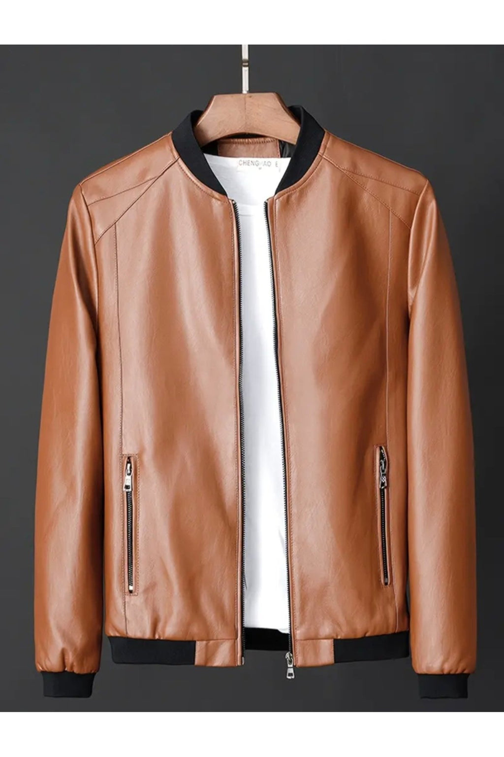 Hakiki Kuzu Derisi Trikolu Spor Ceket