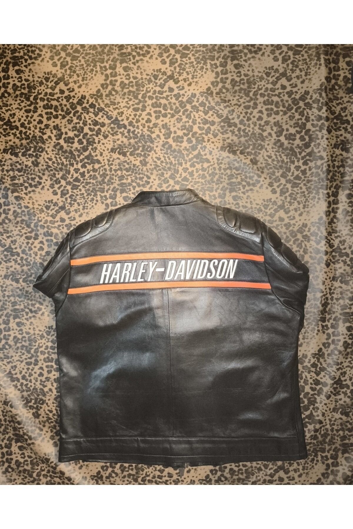 Hakiki deri Erkek ceket regular-fit  motorcu tarzı