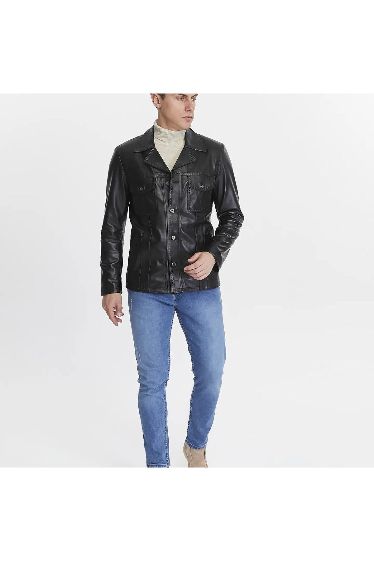 Hakiki Deri Ceket Siyah Renk
