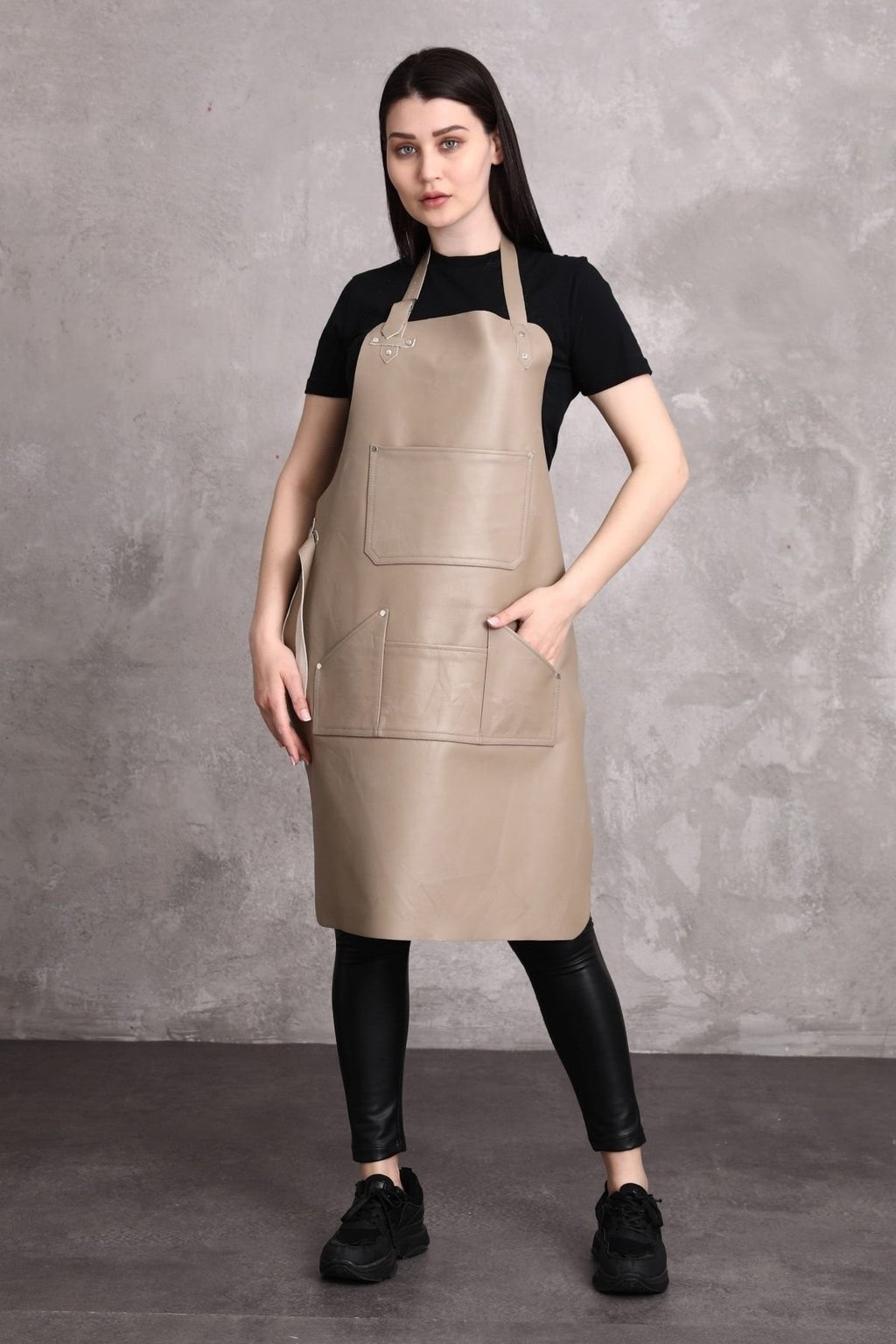 Dana Derisi Önlük Gri Renk