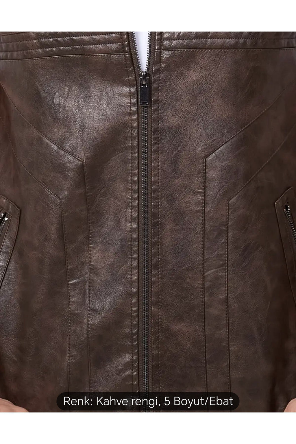 Uzun Hakim Yaka Regular Fit Hakiki Deri Yelek