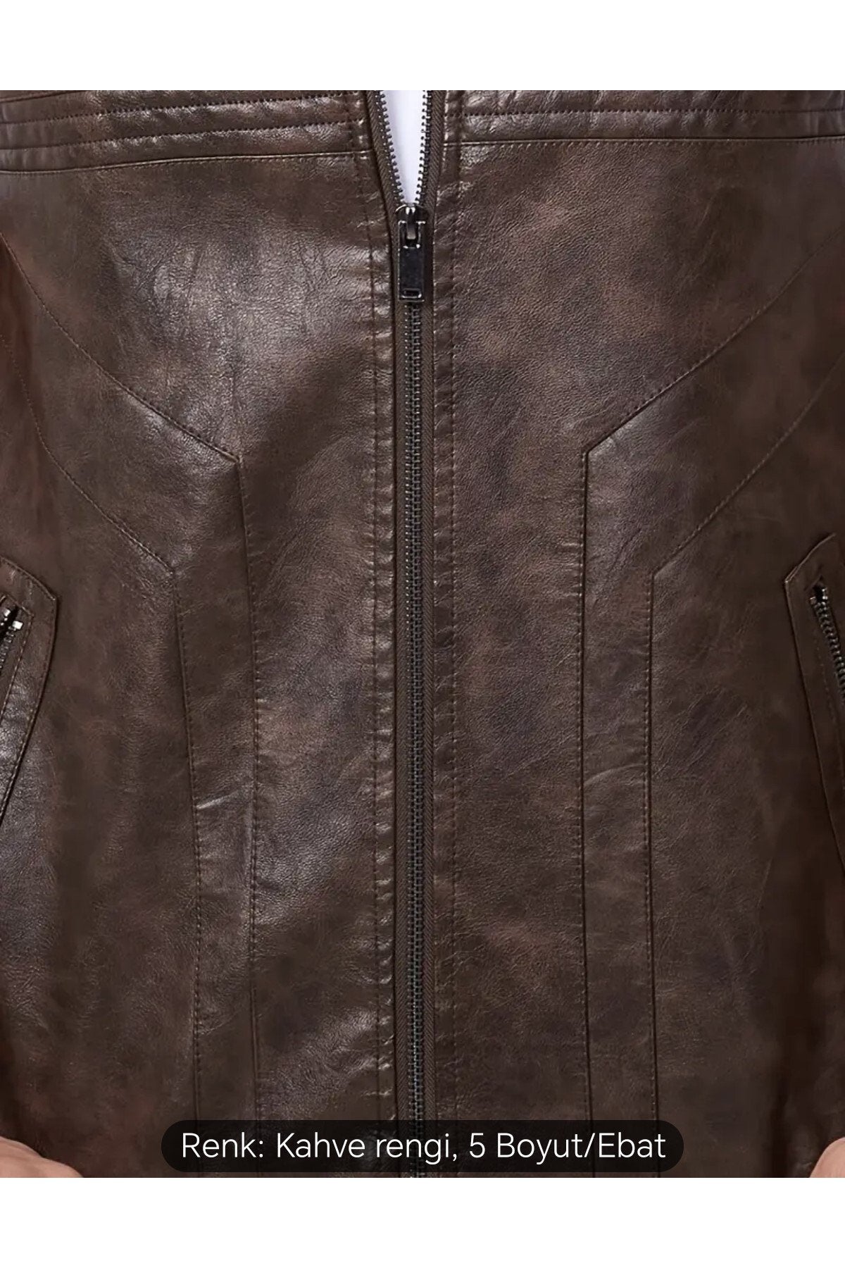 Uzun Hakim Yaka Regular Fit Hakiki Deri Yelek