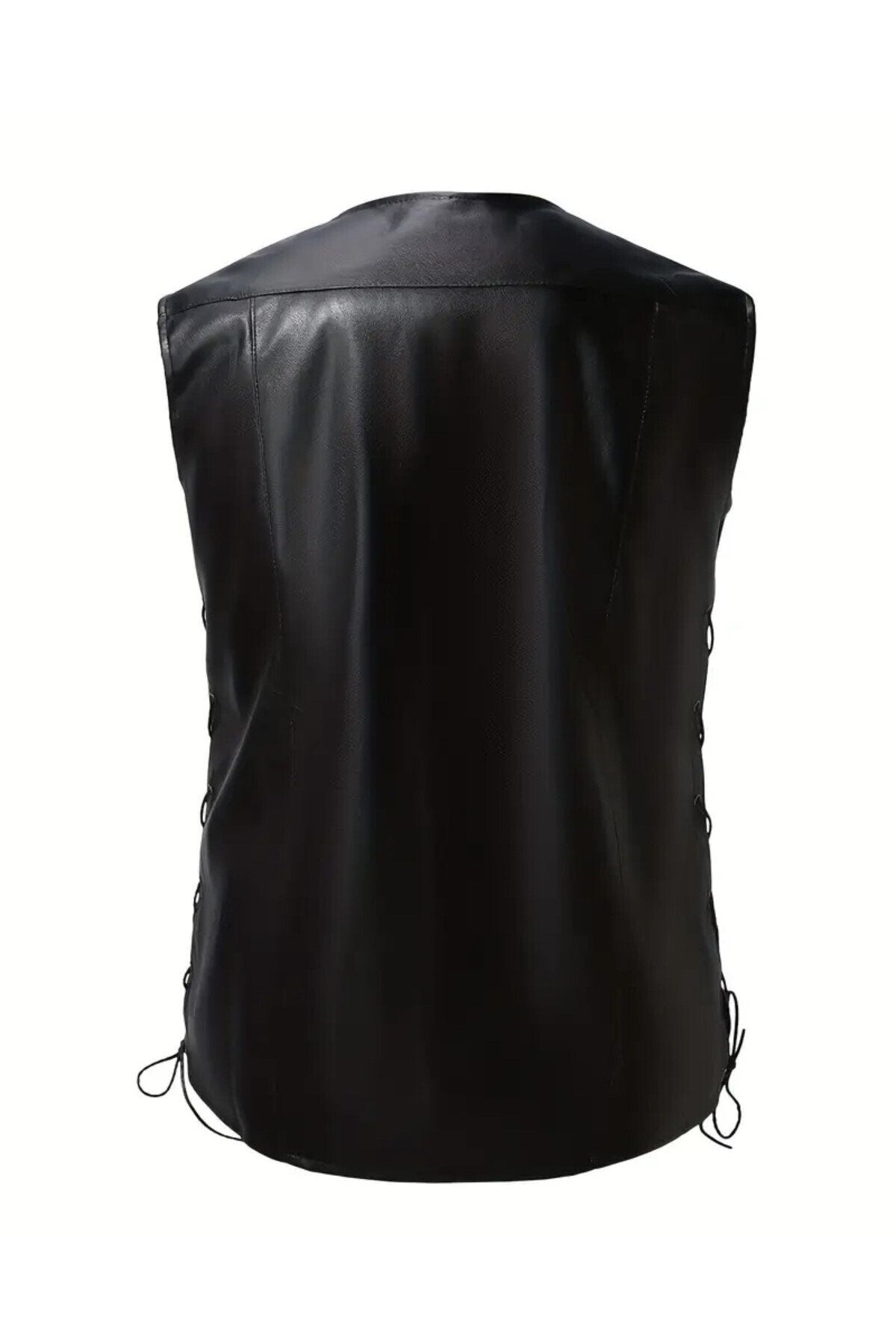 Zik Çıt Çıt Kapamalı Hakiki Deri Yelek