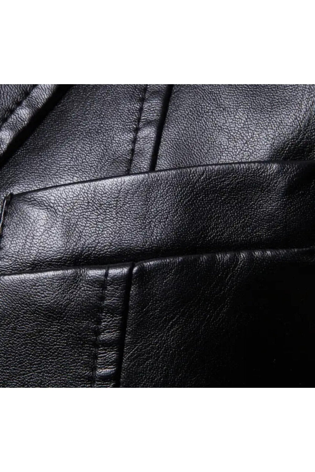 Hakiki deri Klasik ceket kruvaze çift düğmeli