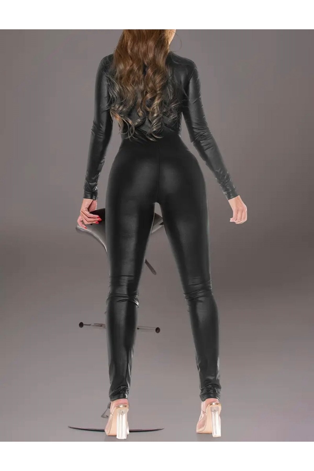 Deri Tulum Hakim Yaka Yarım Pat Fermuarlı