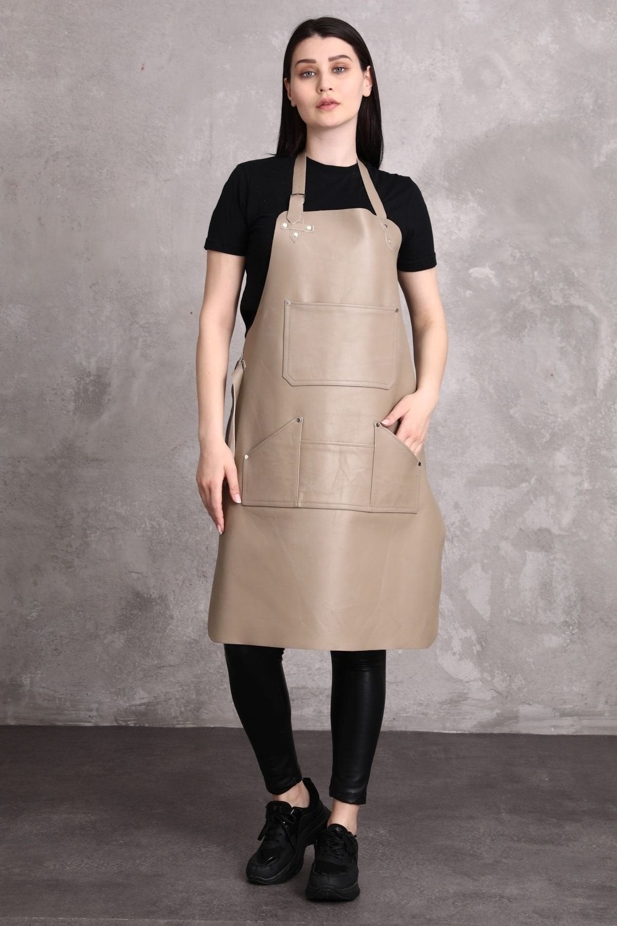 Dana Derisi Önlük Gri Renk