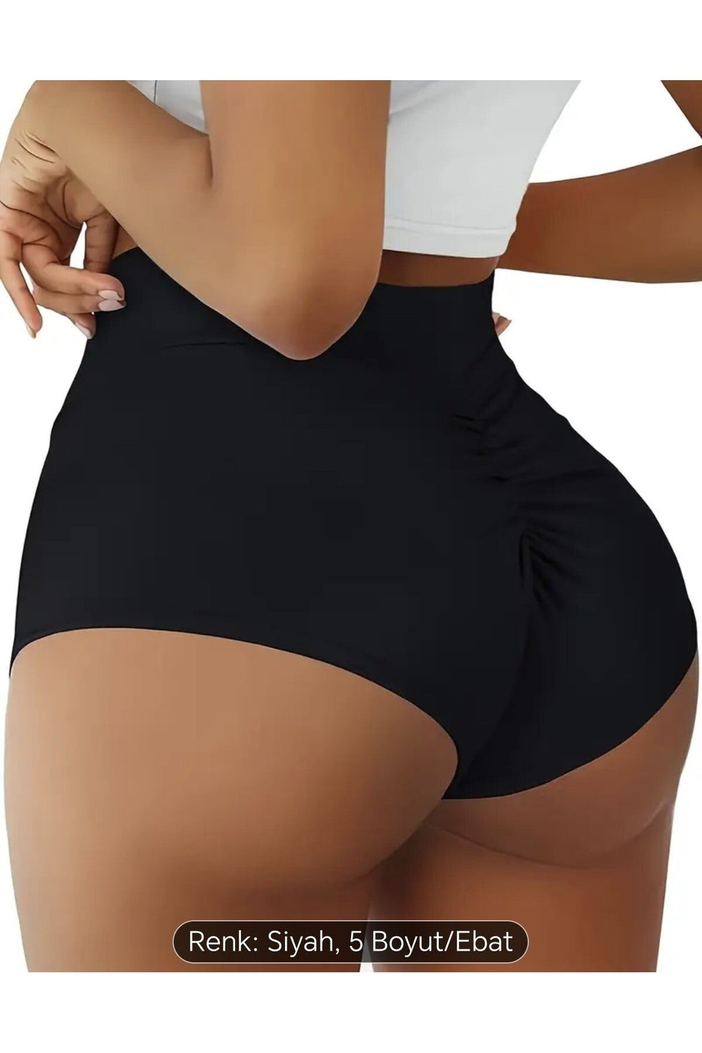 Arkası Büzgülü Beli Lastikli Külot Şort