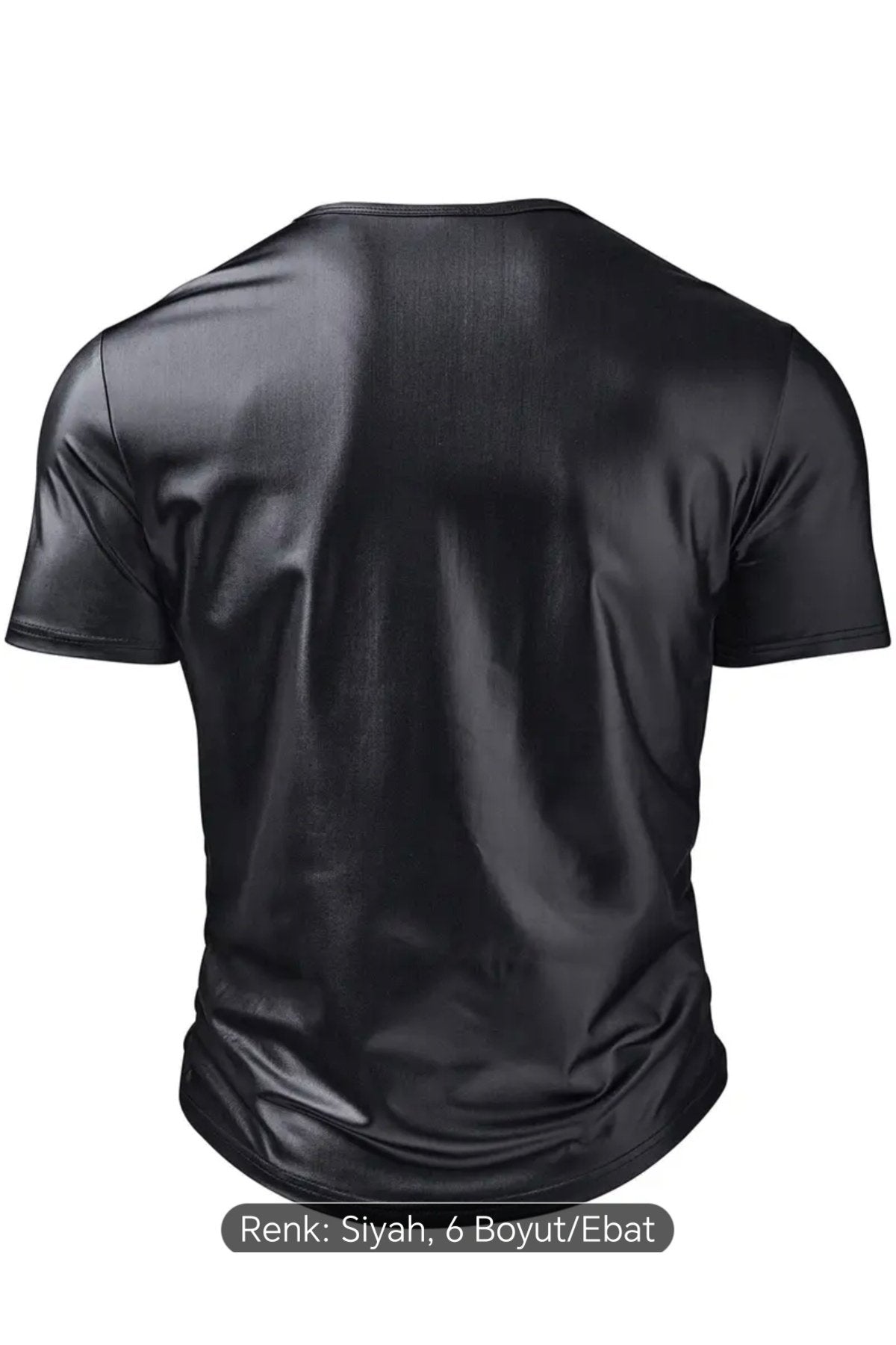 Suni Deri Bisiklet Fermuar Yakalı Tişört