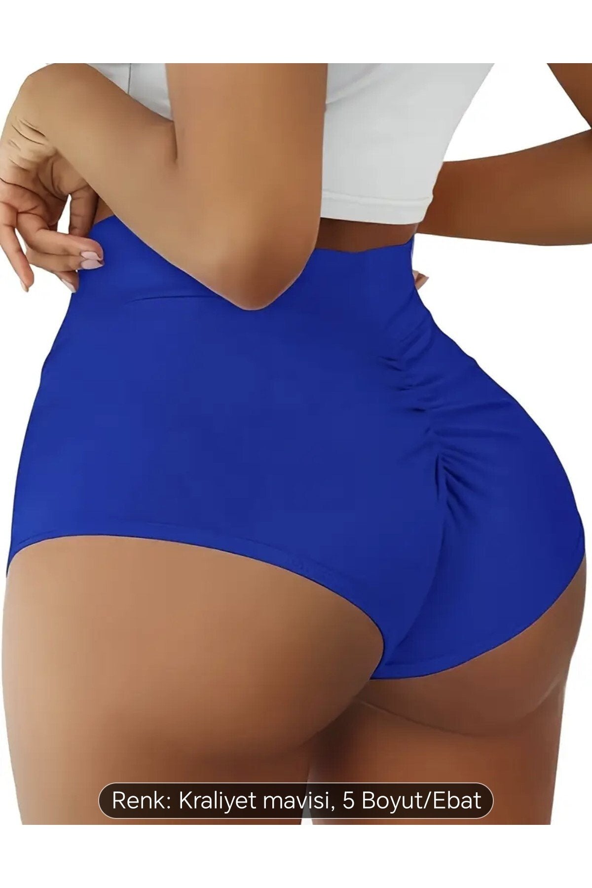 Arkası Büzgülü Beli Lastikli Külot Şort