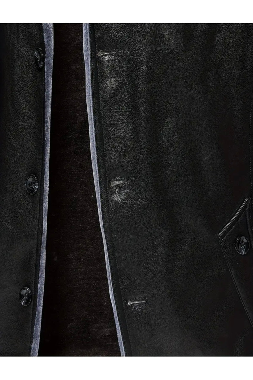 Apoletli Hakiki Koyun Derisi Uzun Kaban Kürklü ve Kürklü Yaka