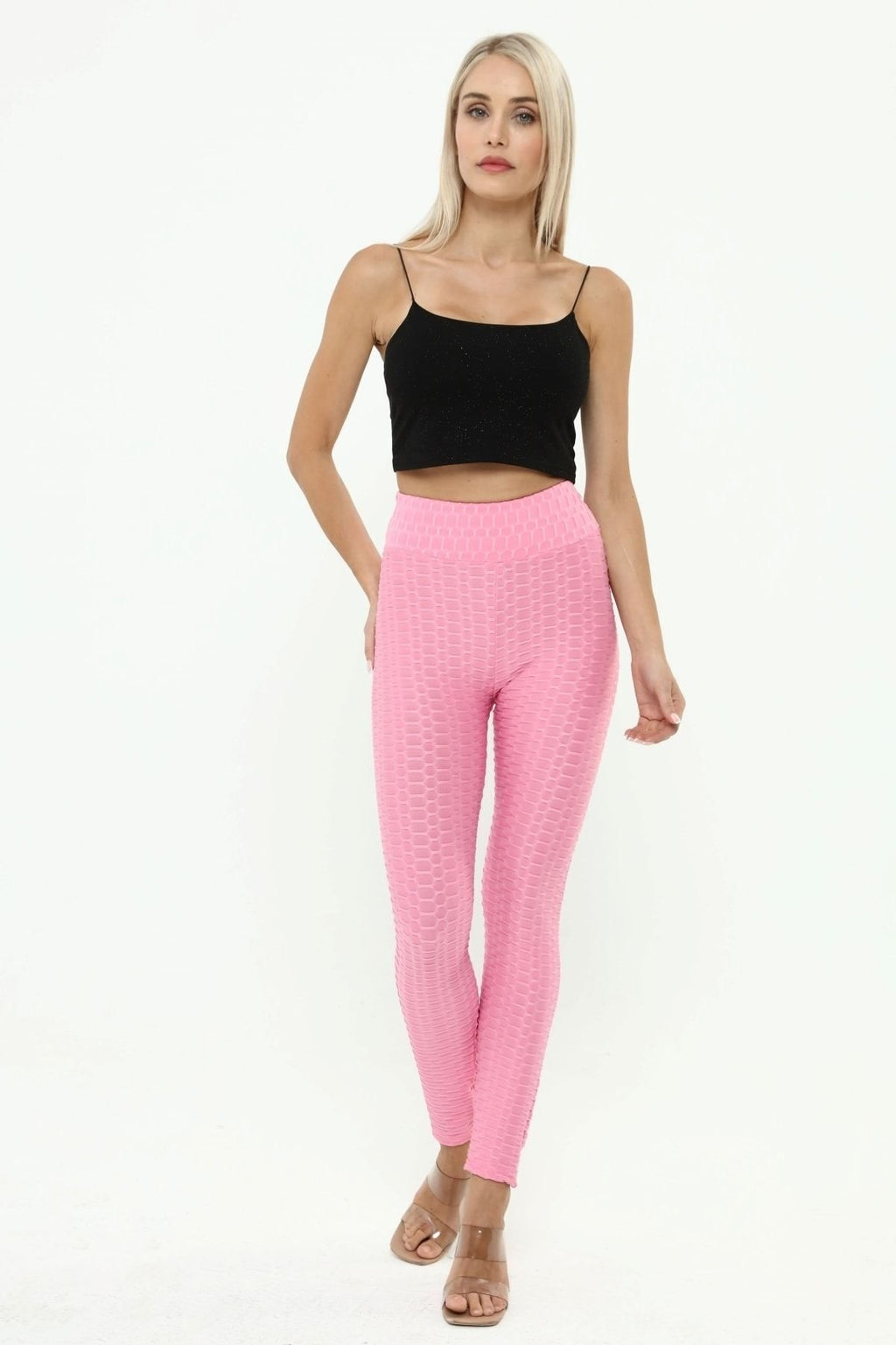 Brazil Tayt Arkası Büzgülü Pembe