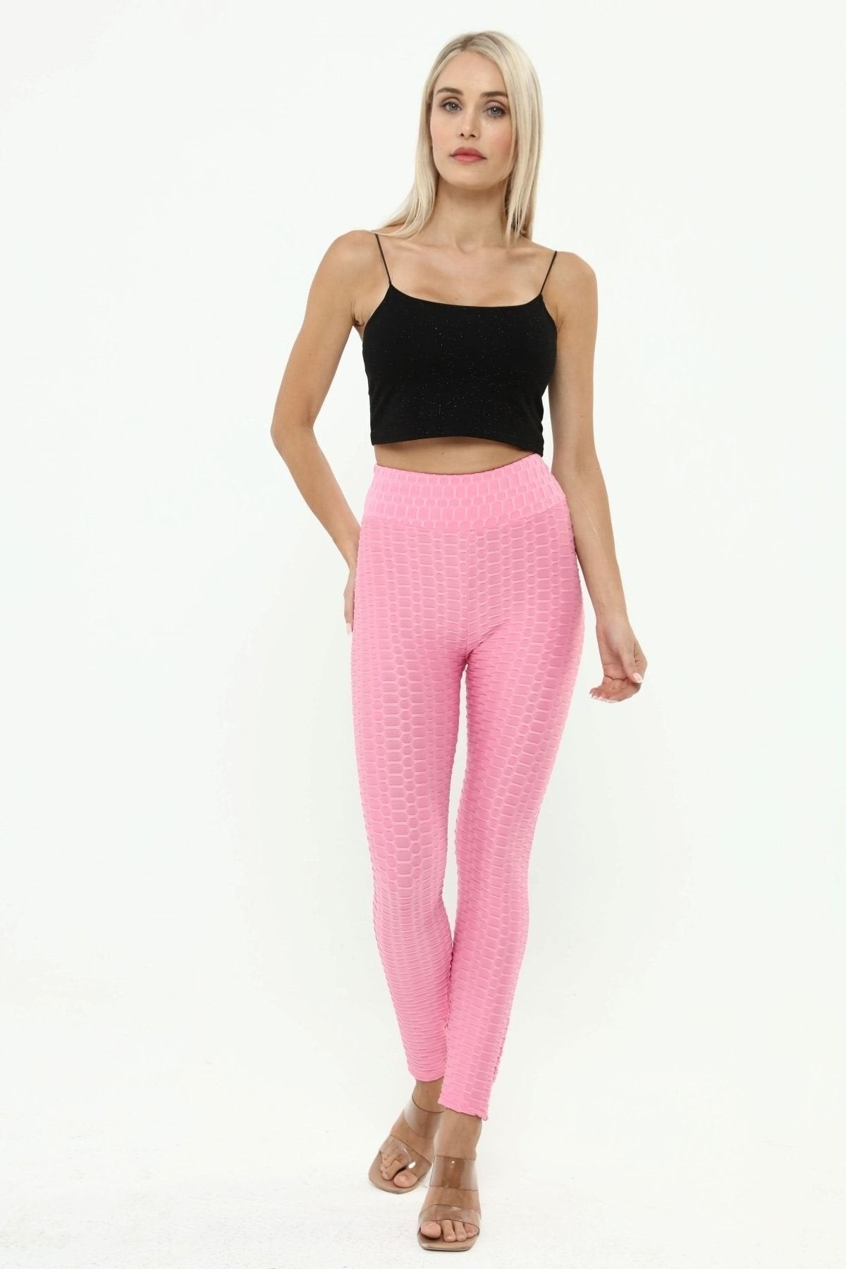 Brazil Tayt Arkası Büzgülü Pembe