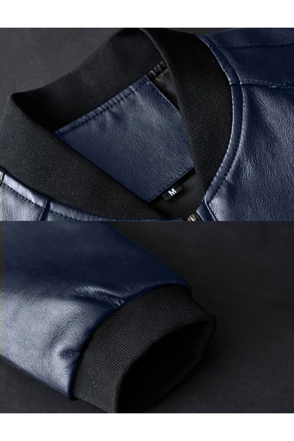 Hakiki Kuzu Derisi Trikolu Spor Ceket Bisiklet Yaka