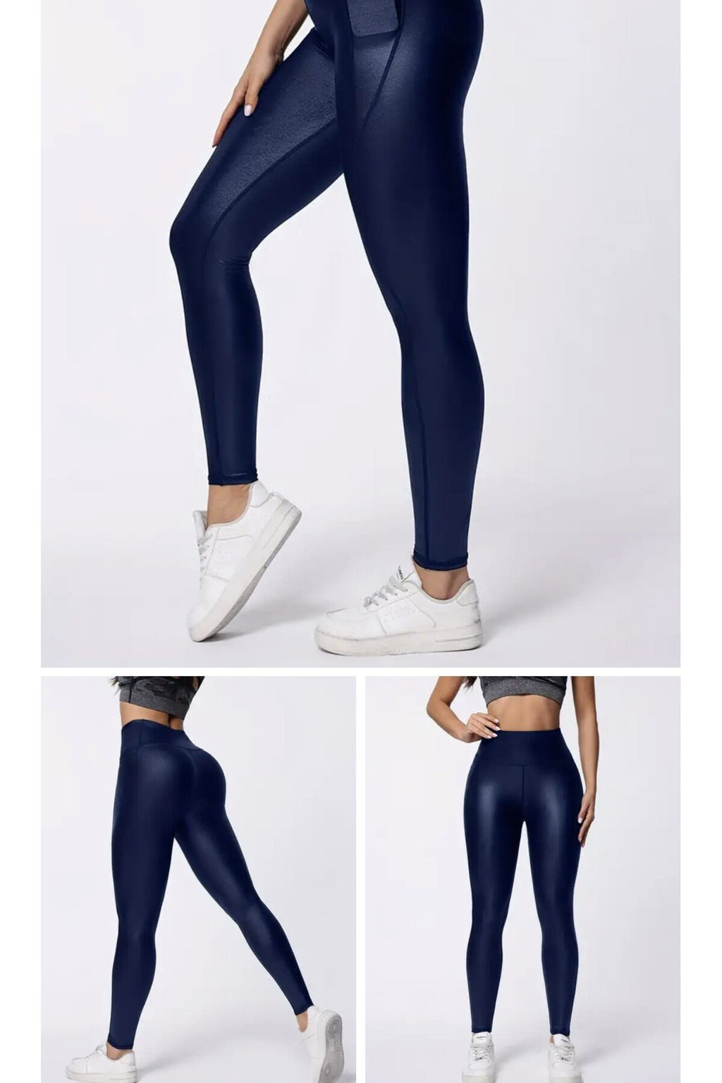 Trekking Spor Deri Tayt Yüksek Bel ve Cepli