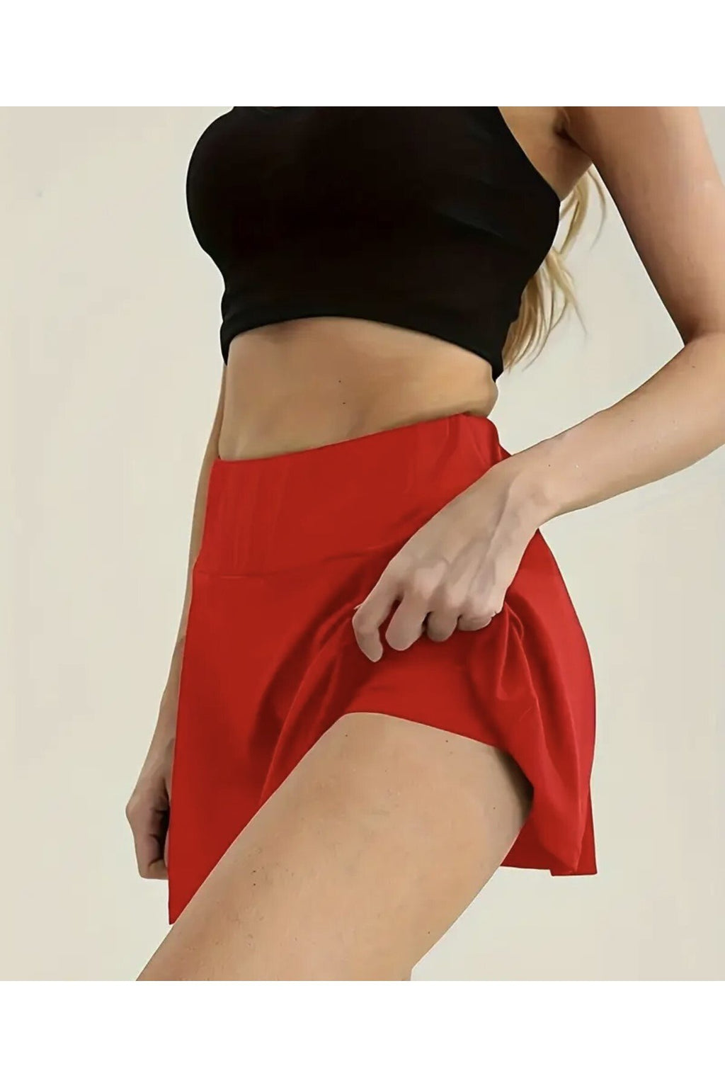 Şortlu Etek Yüksek Bel Mayo Altı