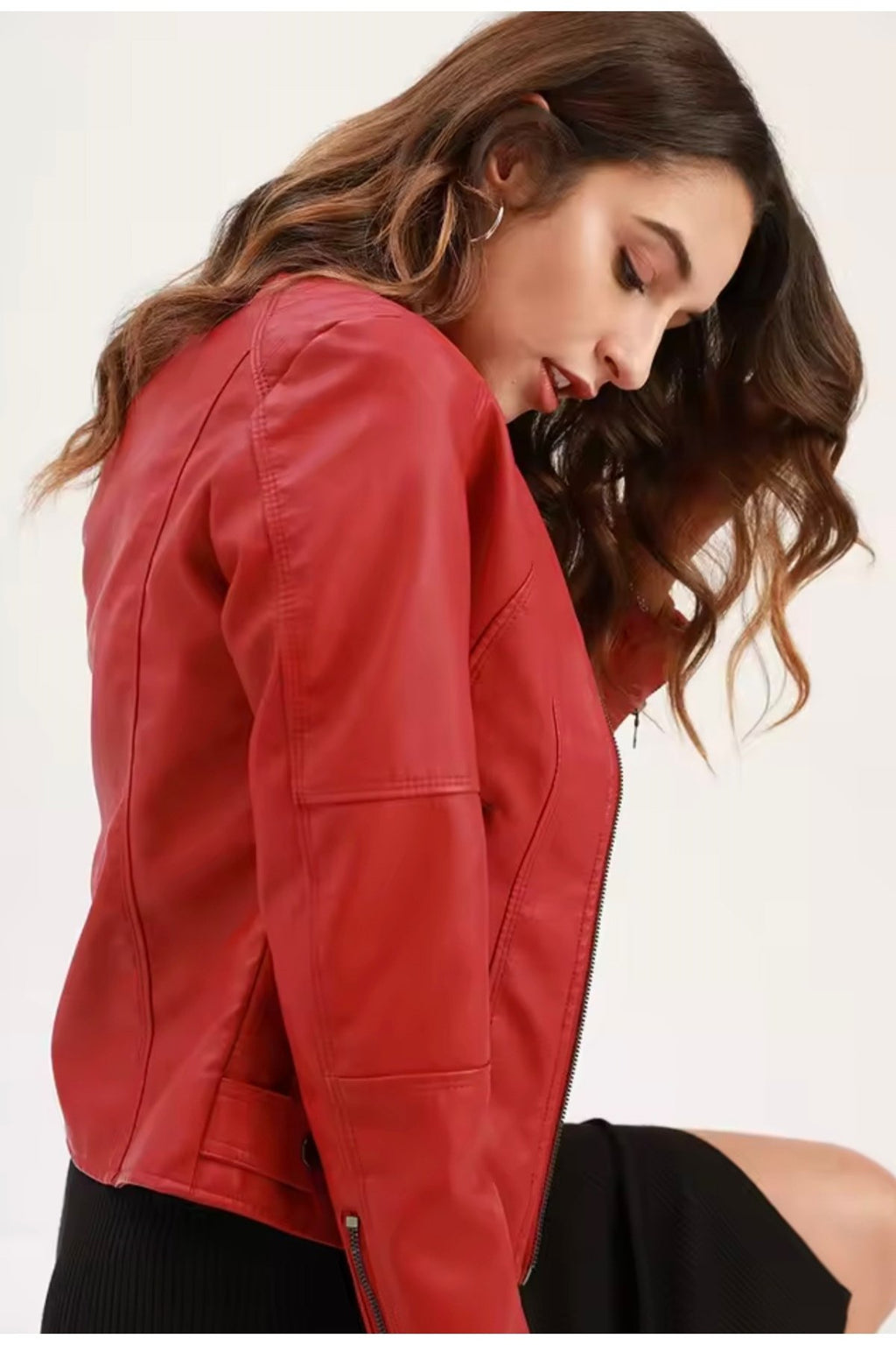 Hakiki deri Kadın spor ceket