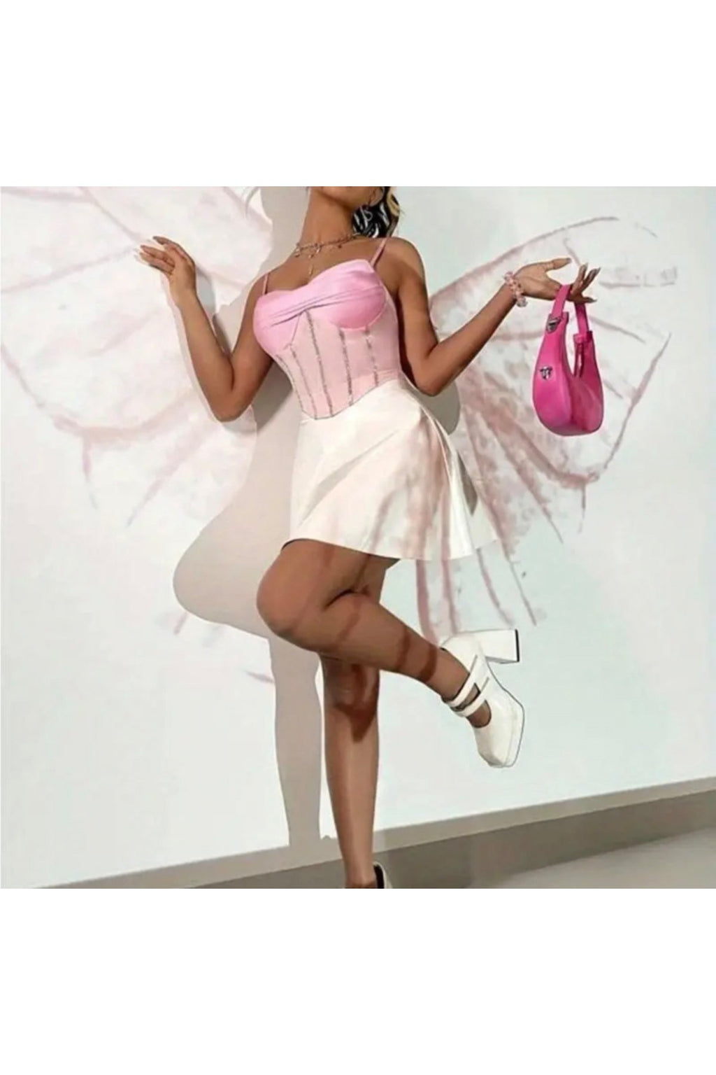 Ekru Beyaz Deri Etek