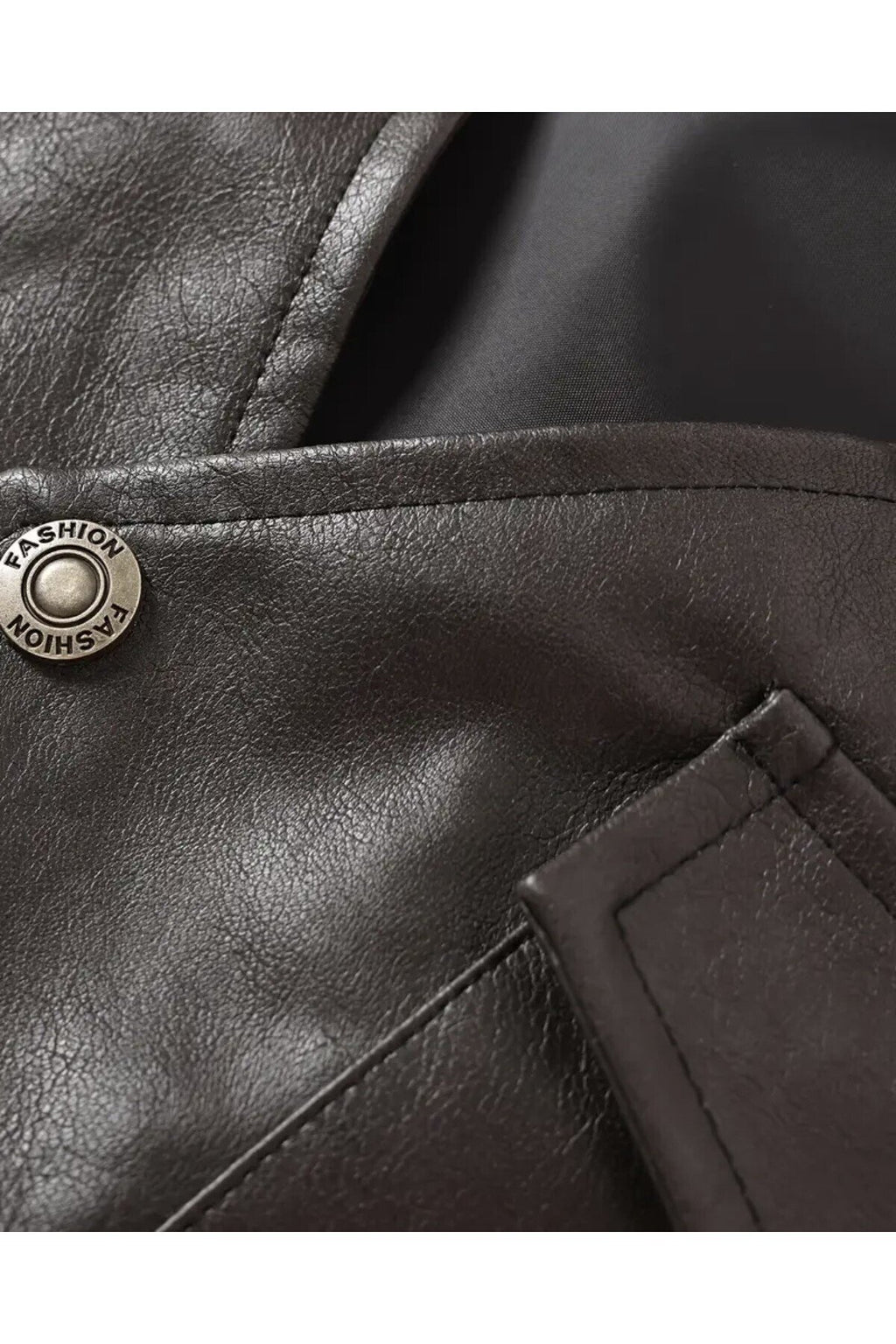 Zik Çıt Çıt Kapamalı Hakiki Deri Yelek