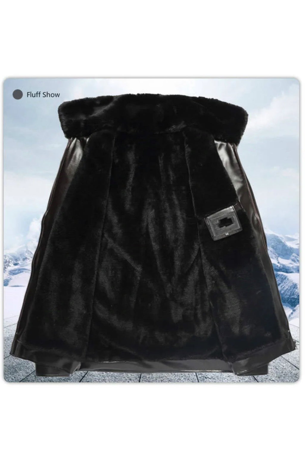 Kalın Hakiki Deri Yakası İçi Tüylü Çıkarabilir Yaka Mont