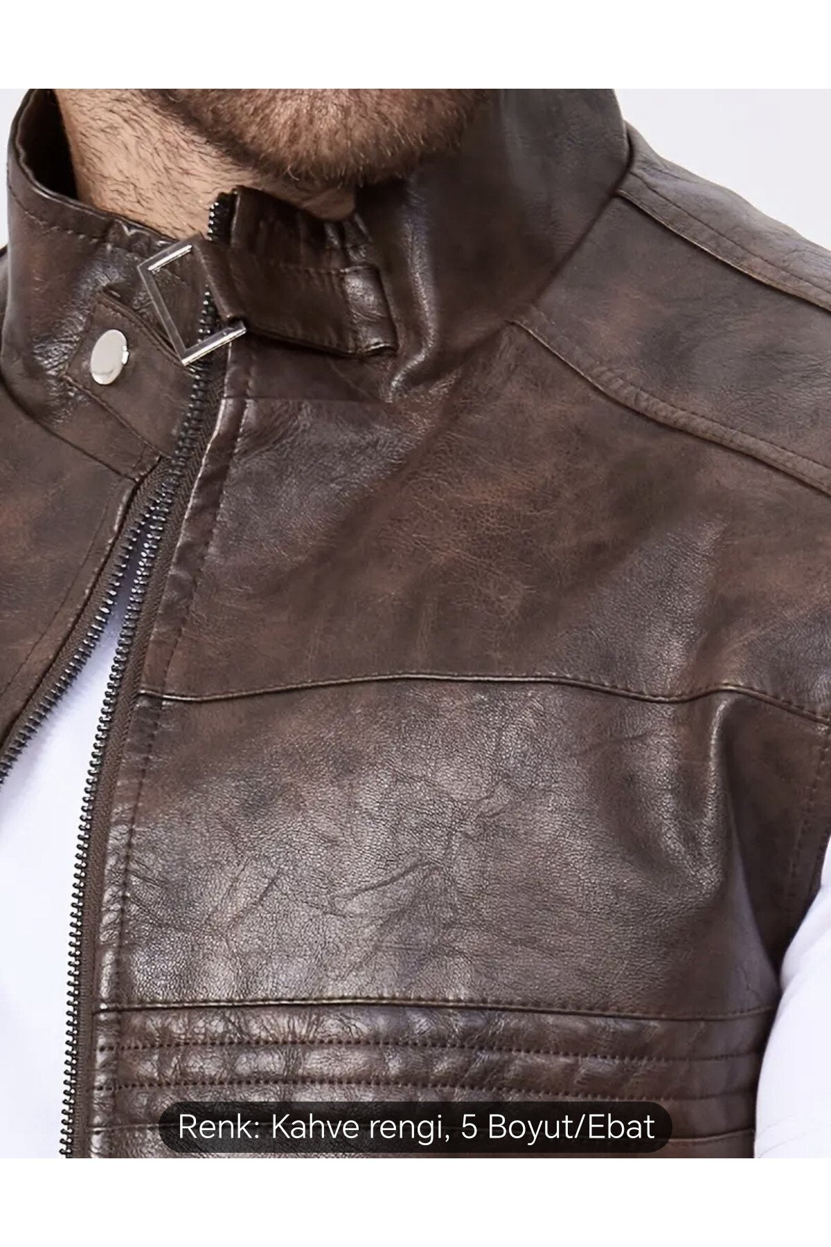 Uzun Hakim Yaka Regular Fit Hakiki Deri Yelek