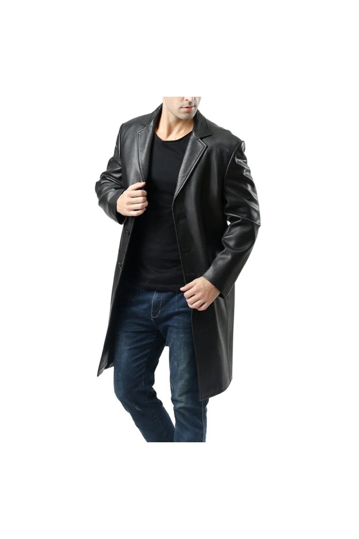 Uzun Hakiki Deri Zik Ceket