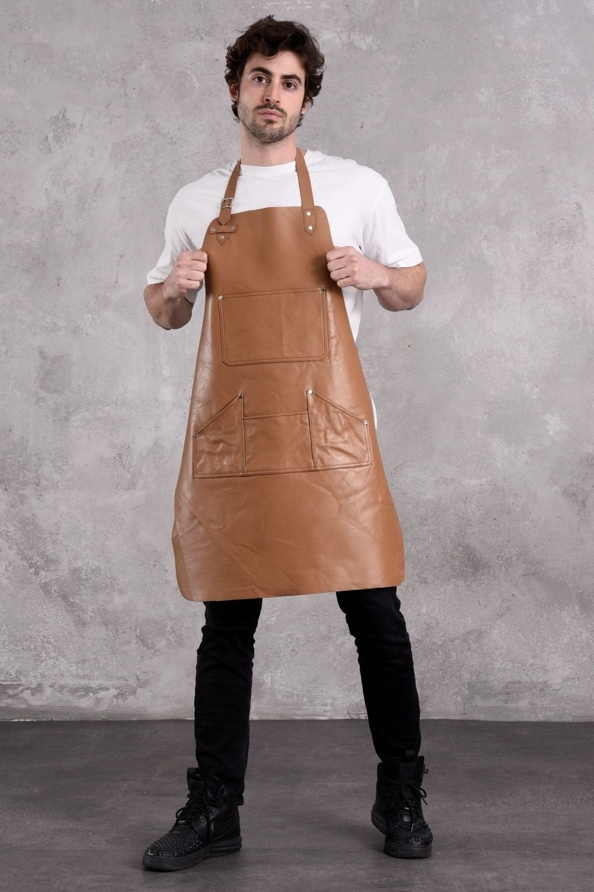 Dana Derisi Önlük Taba Renk Erkek