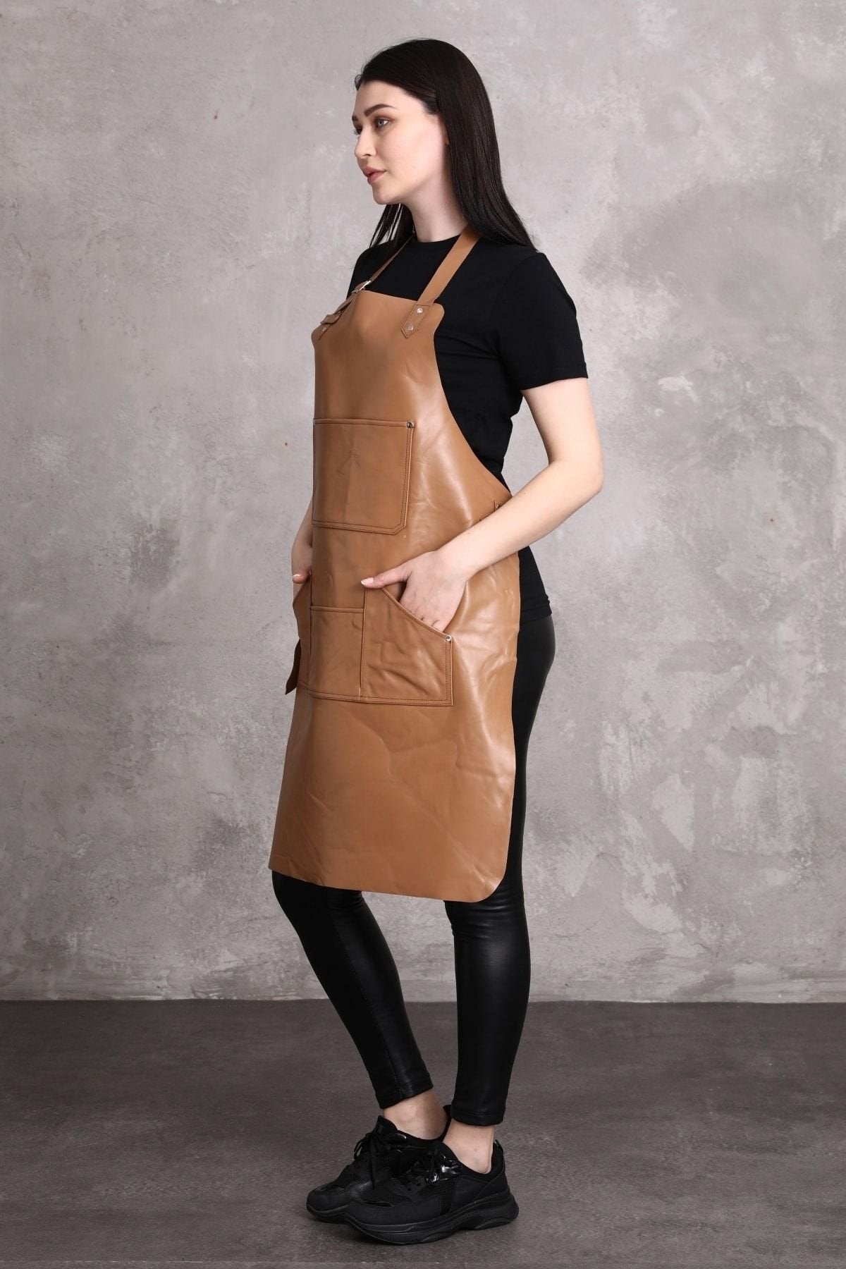 Dana Derisi Önlük Taba Renk