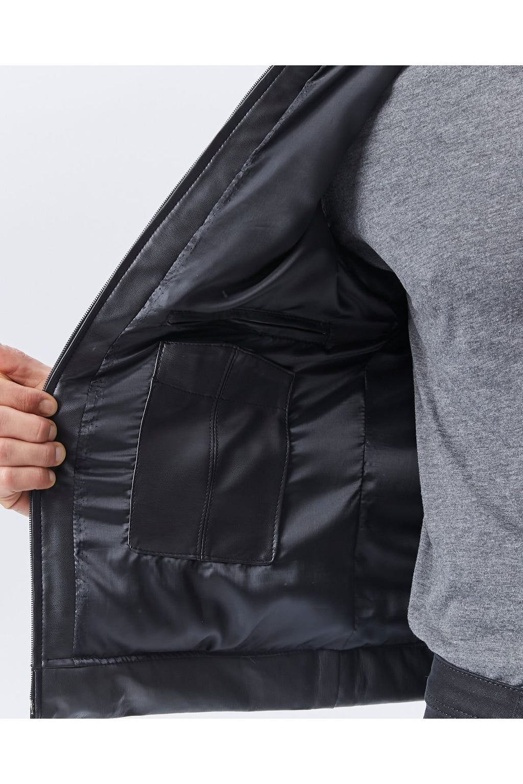 Pu deri siyah mat yelek