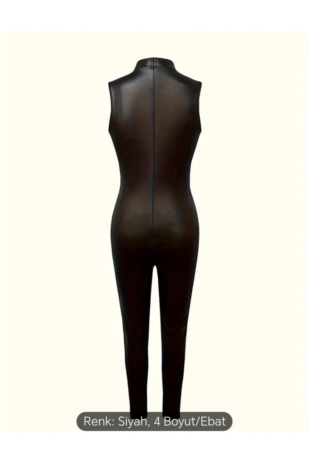 Deri Tulum Tam Boy Sıfır Kol Sexy Party Gece