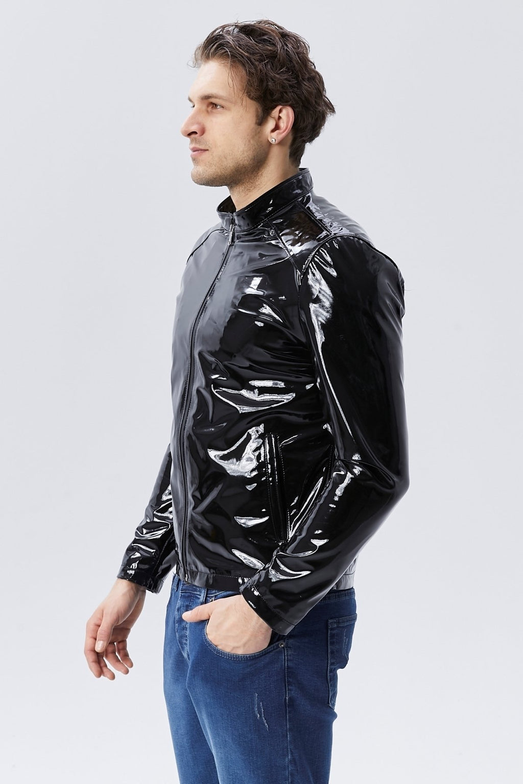 Rugan deri ceket tarzı yağmurluk