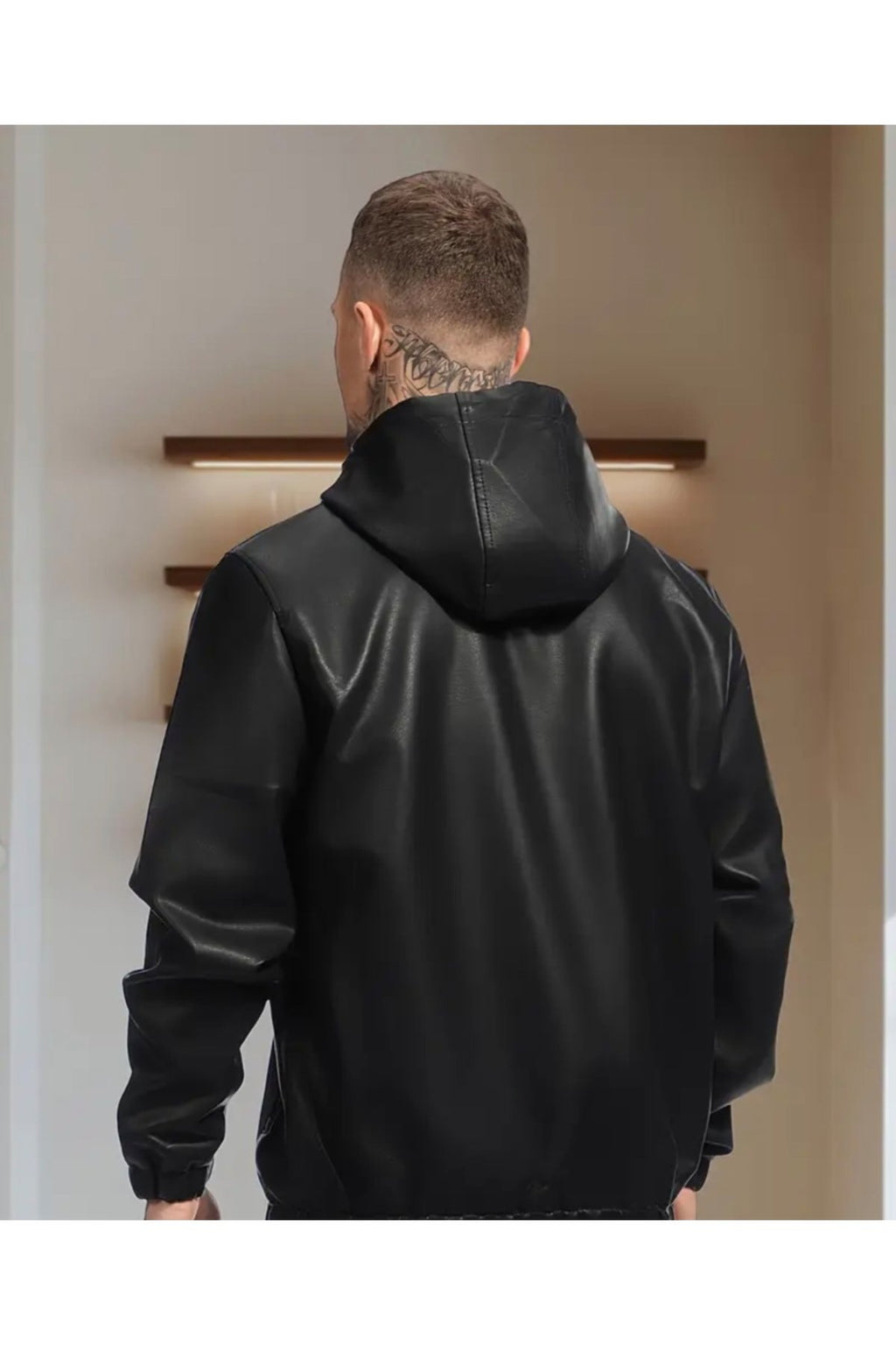 Kapüşon Yakalı Beli,bilekleri Lastikli Hakiki Kuzu Derisi Pilot mont