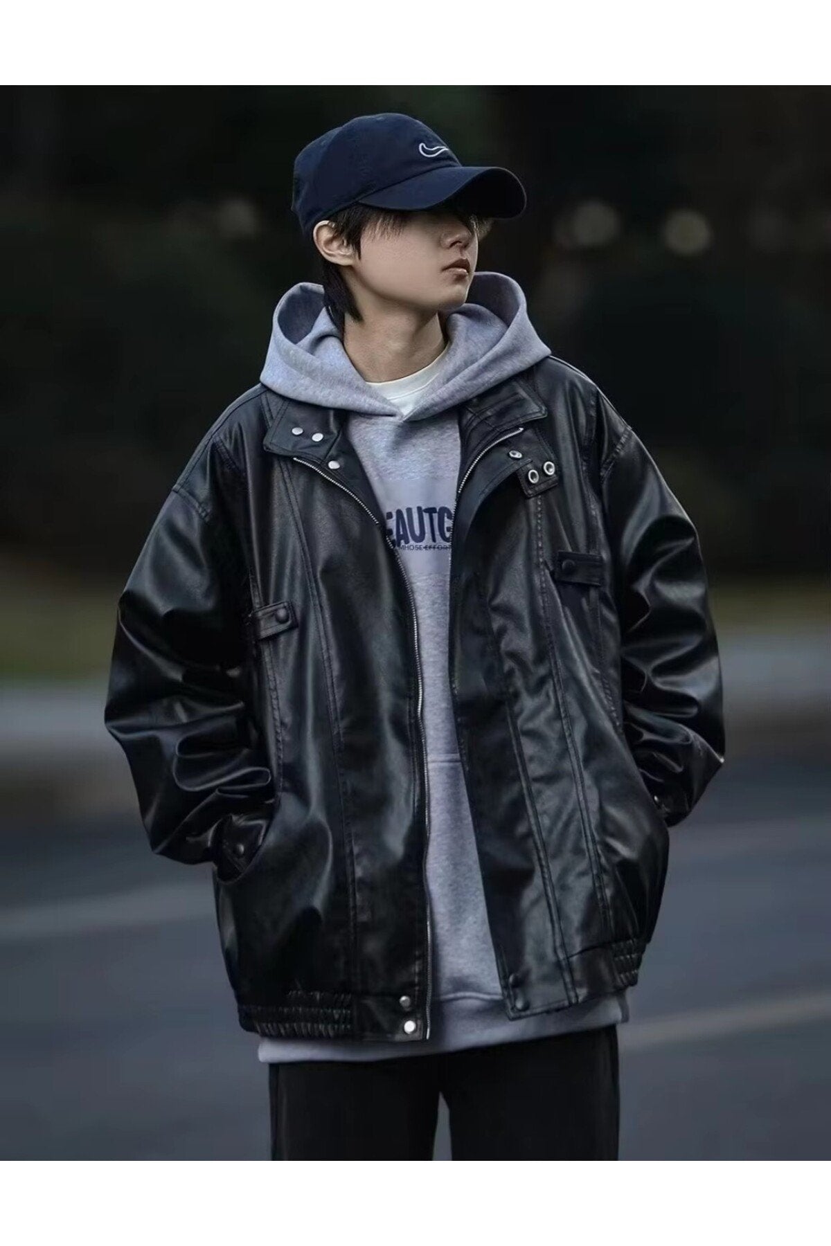 Hakiki Koyun Deri Ultra Ovarsize Unisex Hip Hop Ceket Tarzı Mont