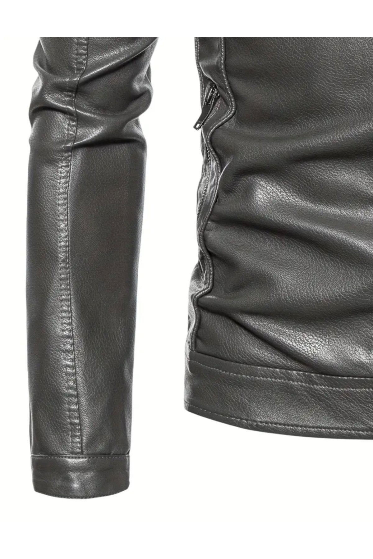 Hakiki Kuzu Derisi Spor Slim Fit Gri Renk Ceket