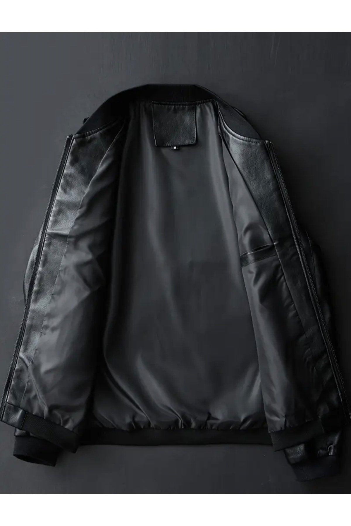 Hakiki Kuzu Derisi Trikolu Spor Ceket