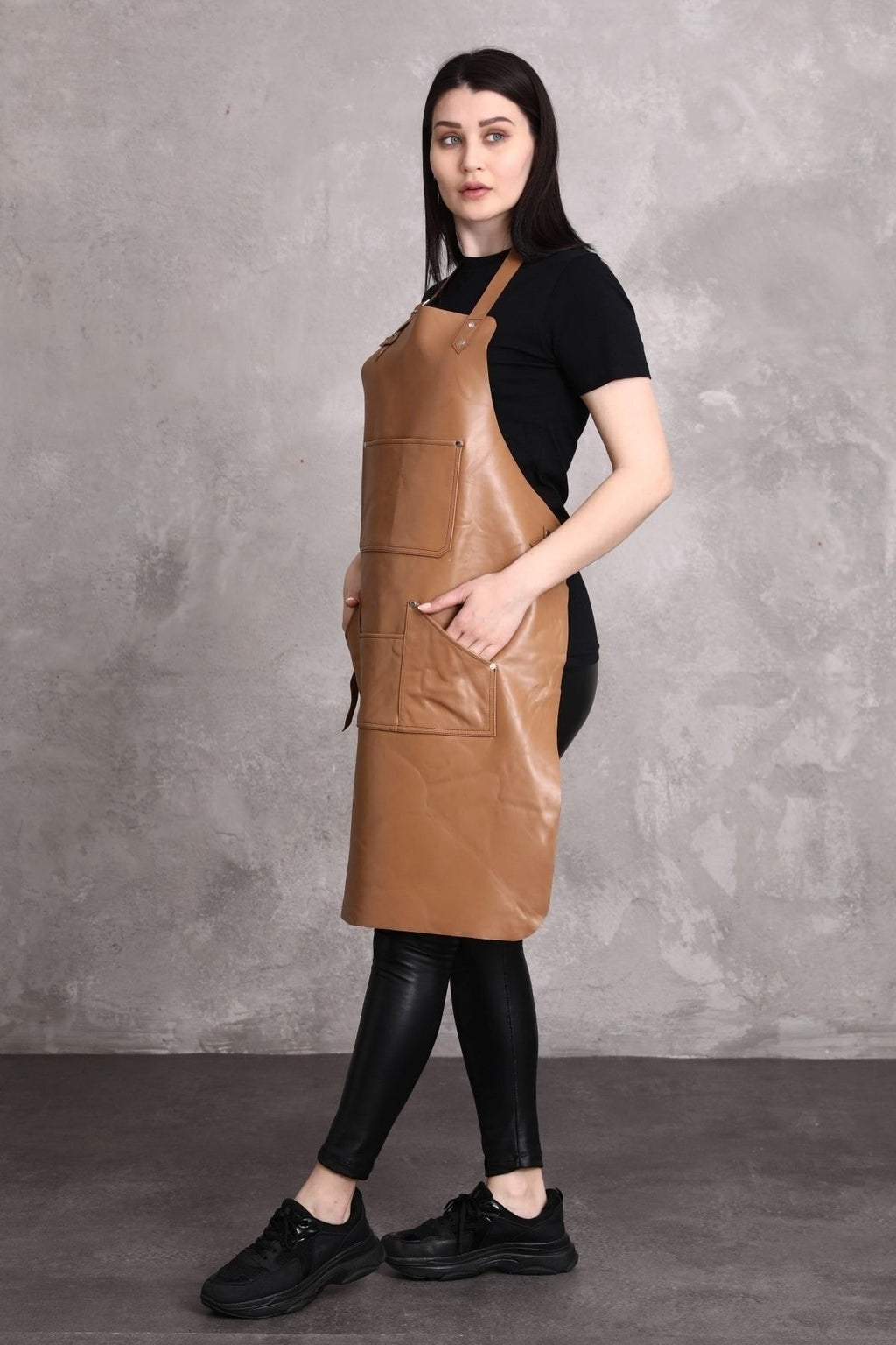 Dana Derisi Önlük Taba Renk