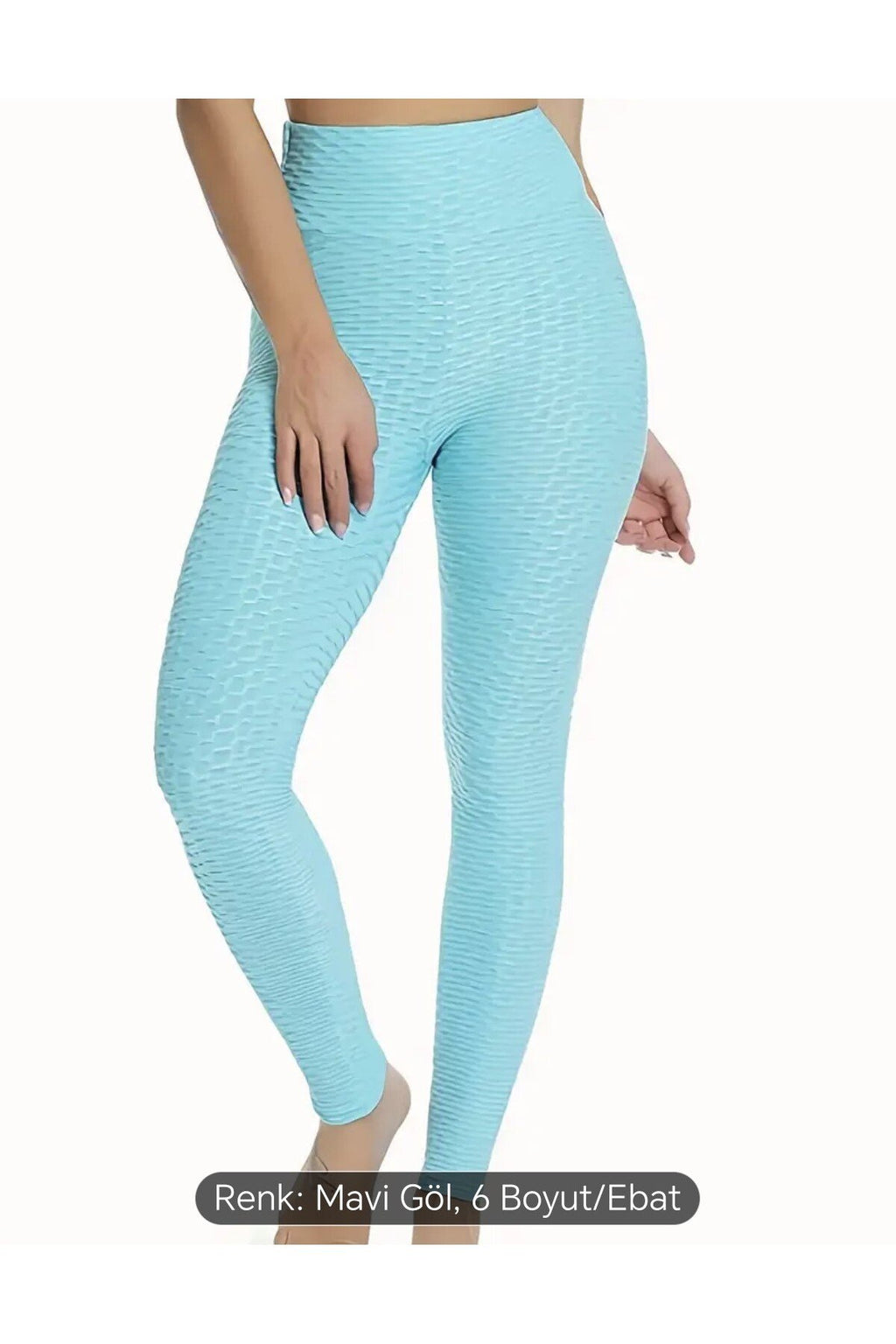 Pilates Egzersiz Fitness Spor Tayt Yüksek Bel Arkası Büzgülü