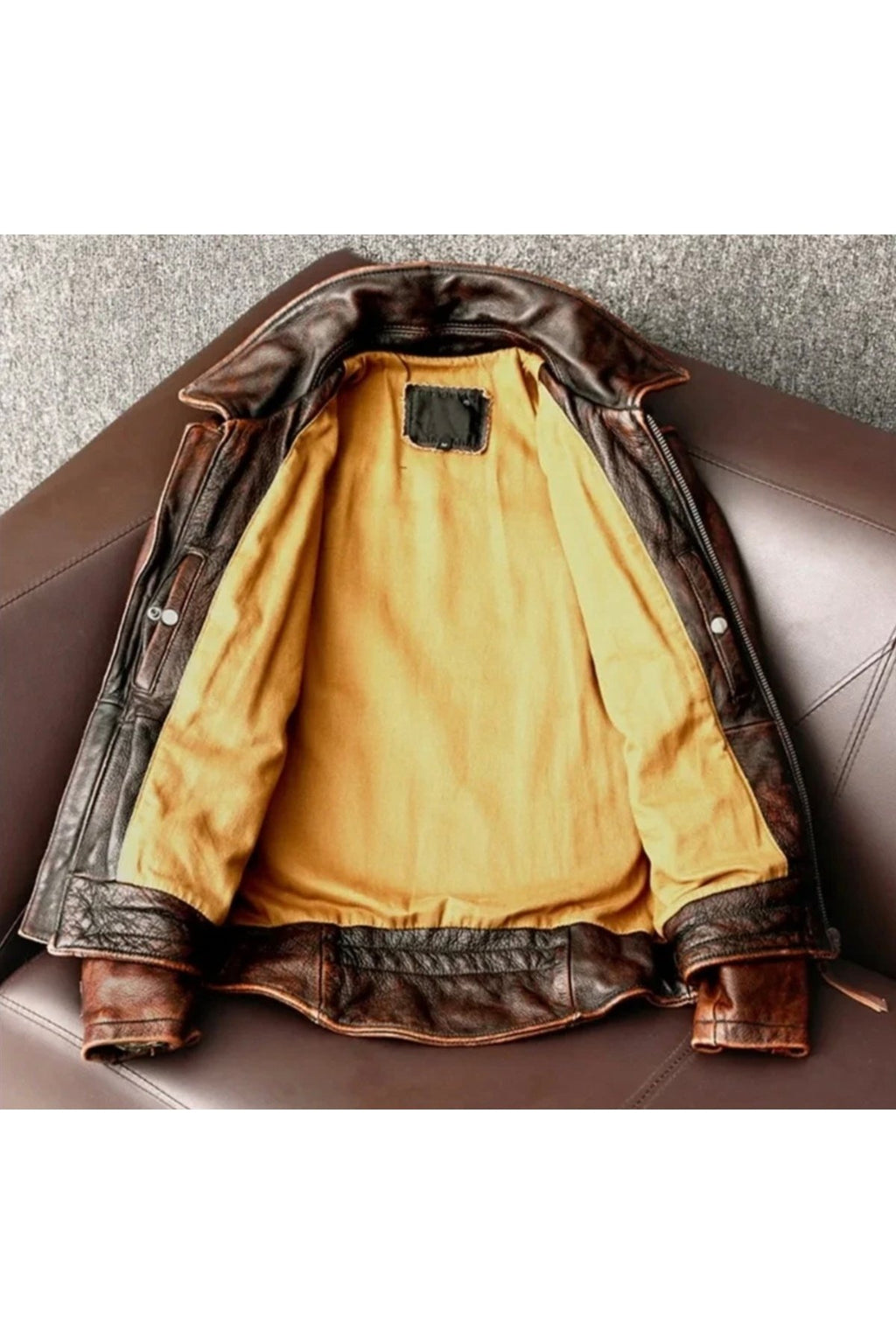 Eskitme Silme Hakiki Koyun Derisi Ceket Tarzı Mont