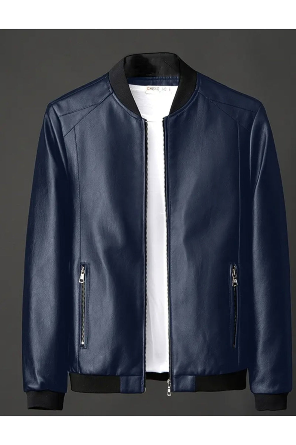 Hakiki Kuzu Derisi Trikolu Spor Ceket Bisiklet Yaka