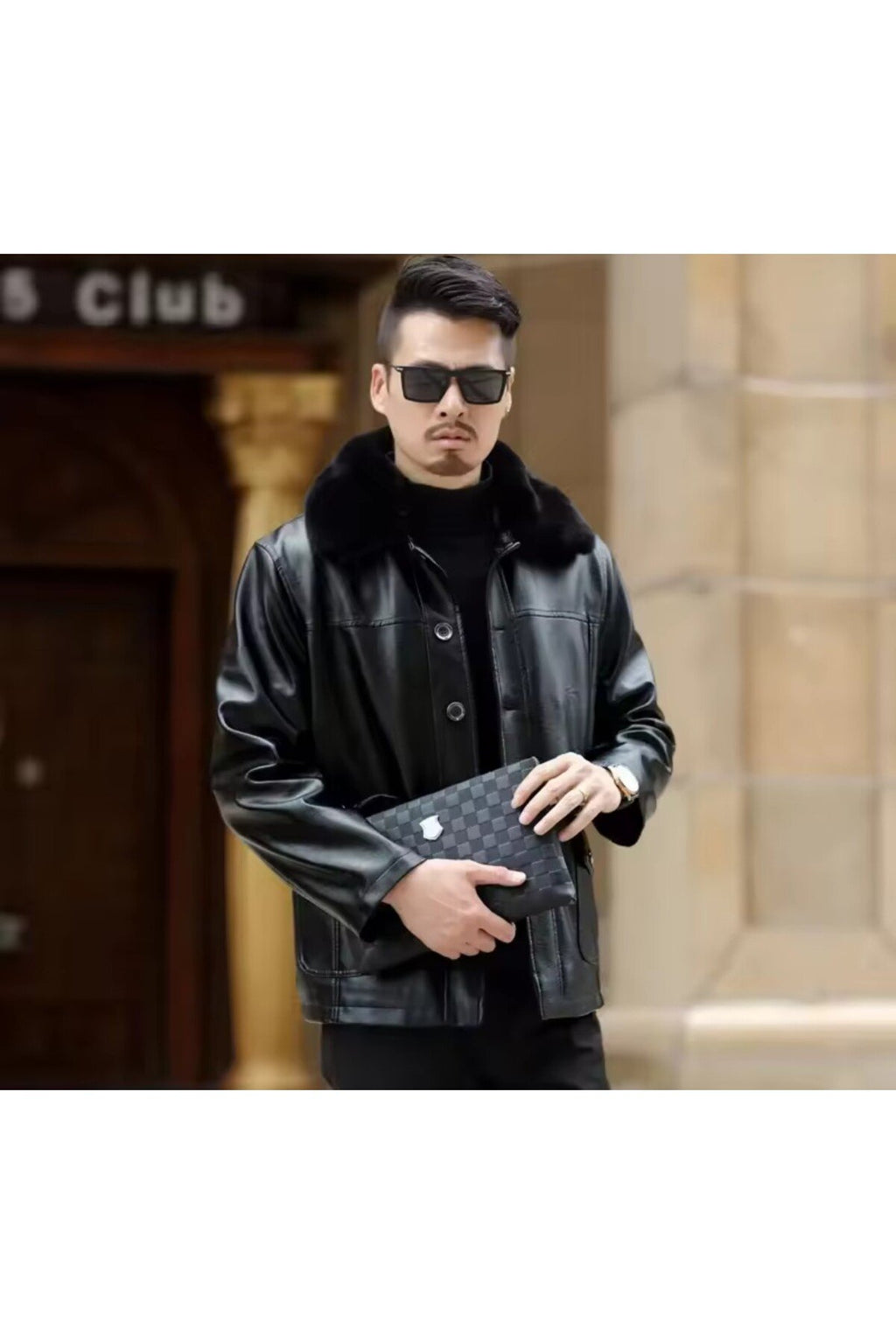 Hakiki Manda Derisi Yakası Ve Içi Tüylü Kışlık Mont Kaban