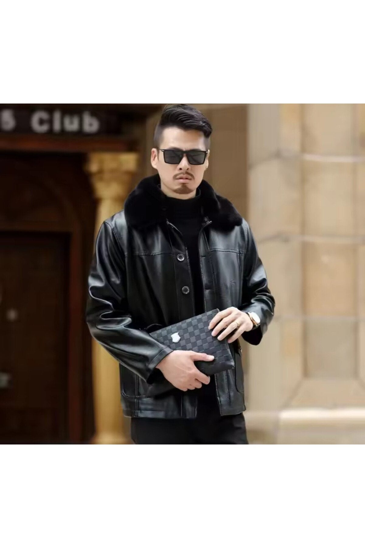 Hakiki Manda Derisi Yakası Ve Içi Tüylü Kışlık Mont Kaban