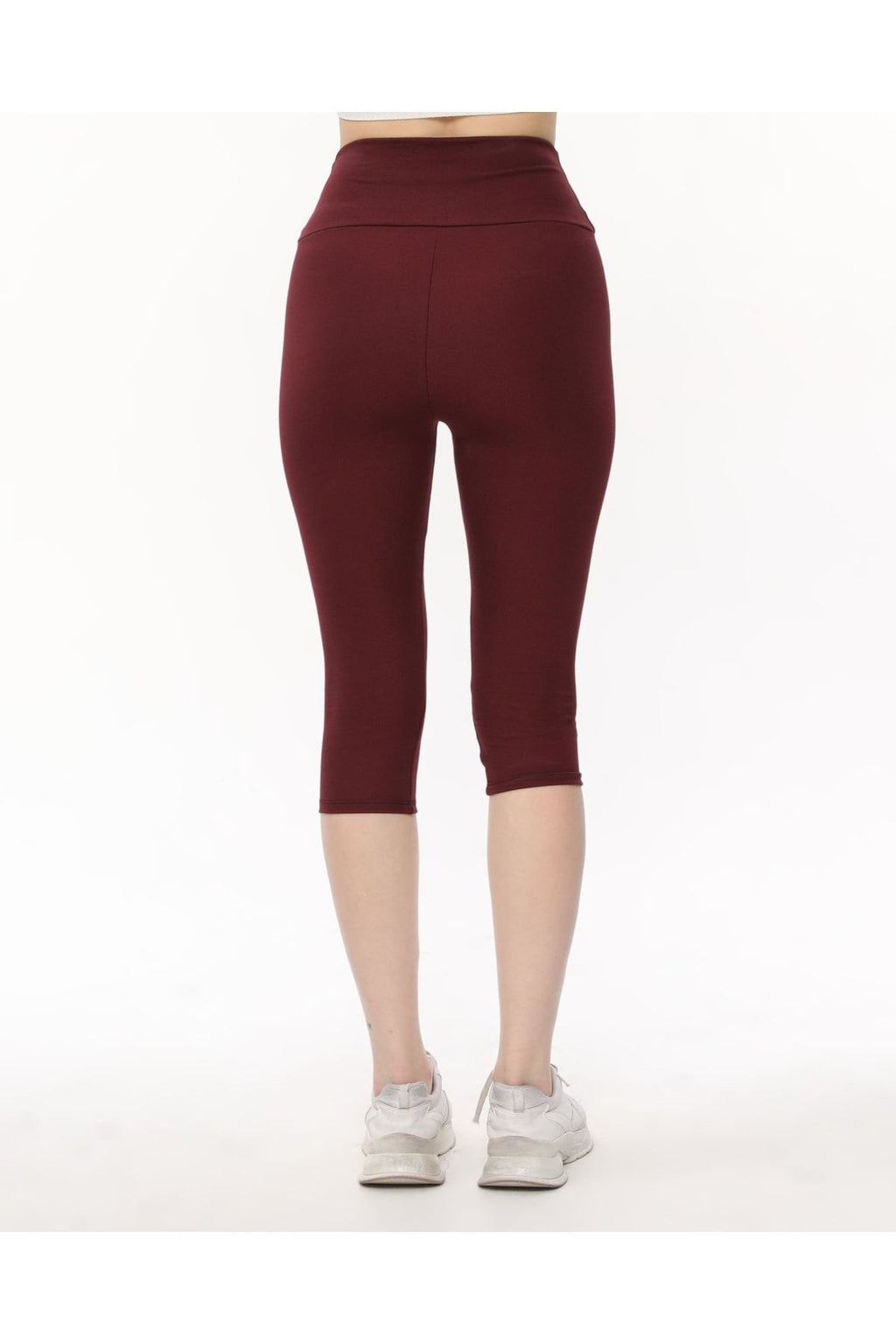 Interlok Streç Tayt Kapri Yüksel Bel