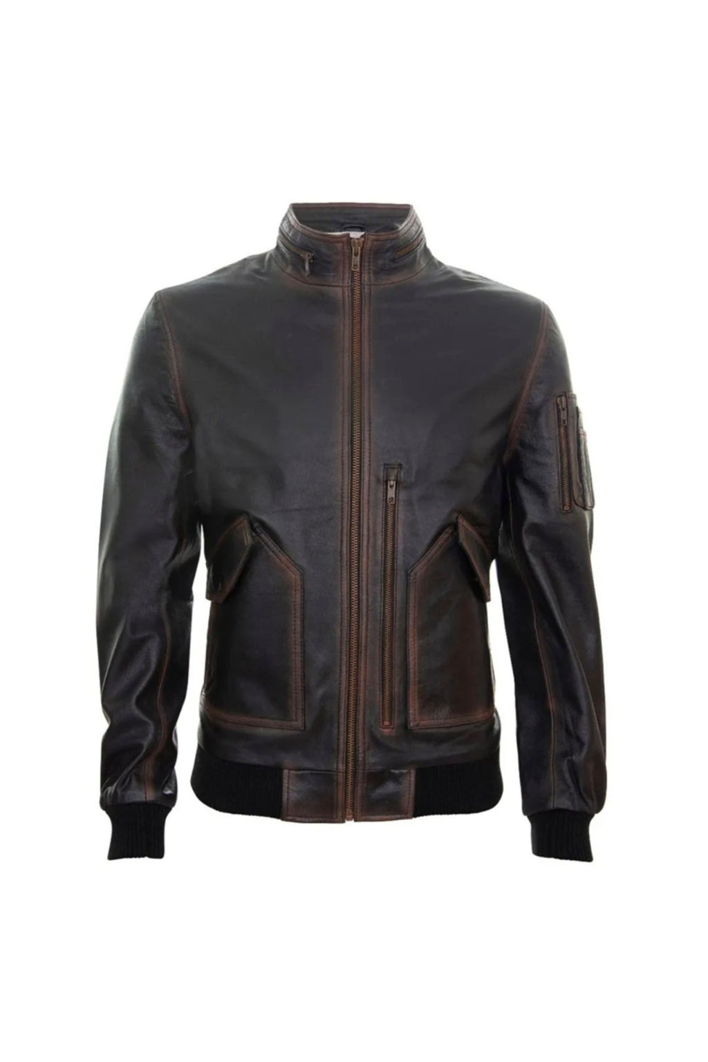 Eskitme Silme Hakiki Koyun Derisi Ceket Tarzı Mont