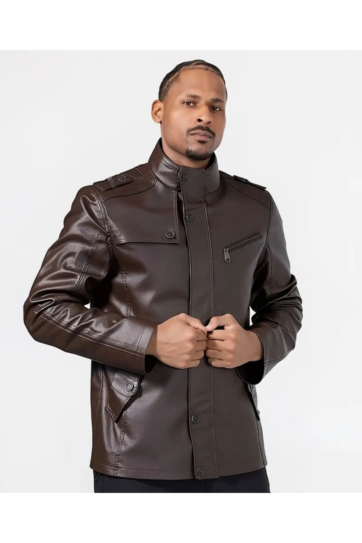 Hakiki Kuzu Derisi Orta Kalın Uzun Mont