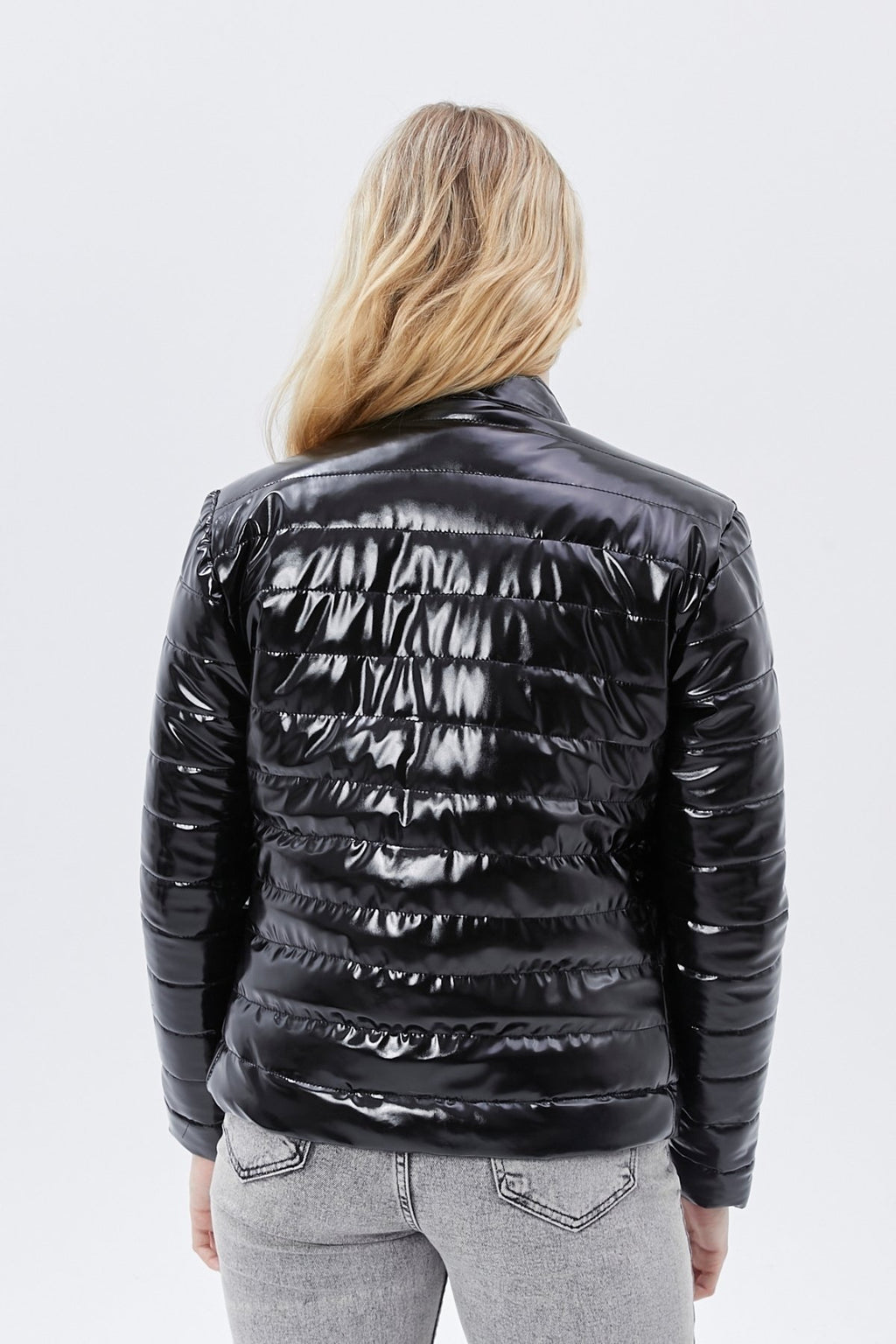 Rugan deri mont siyah parlak renk