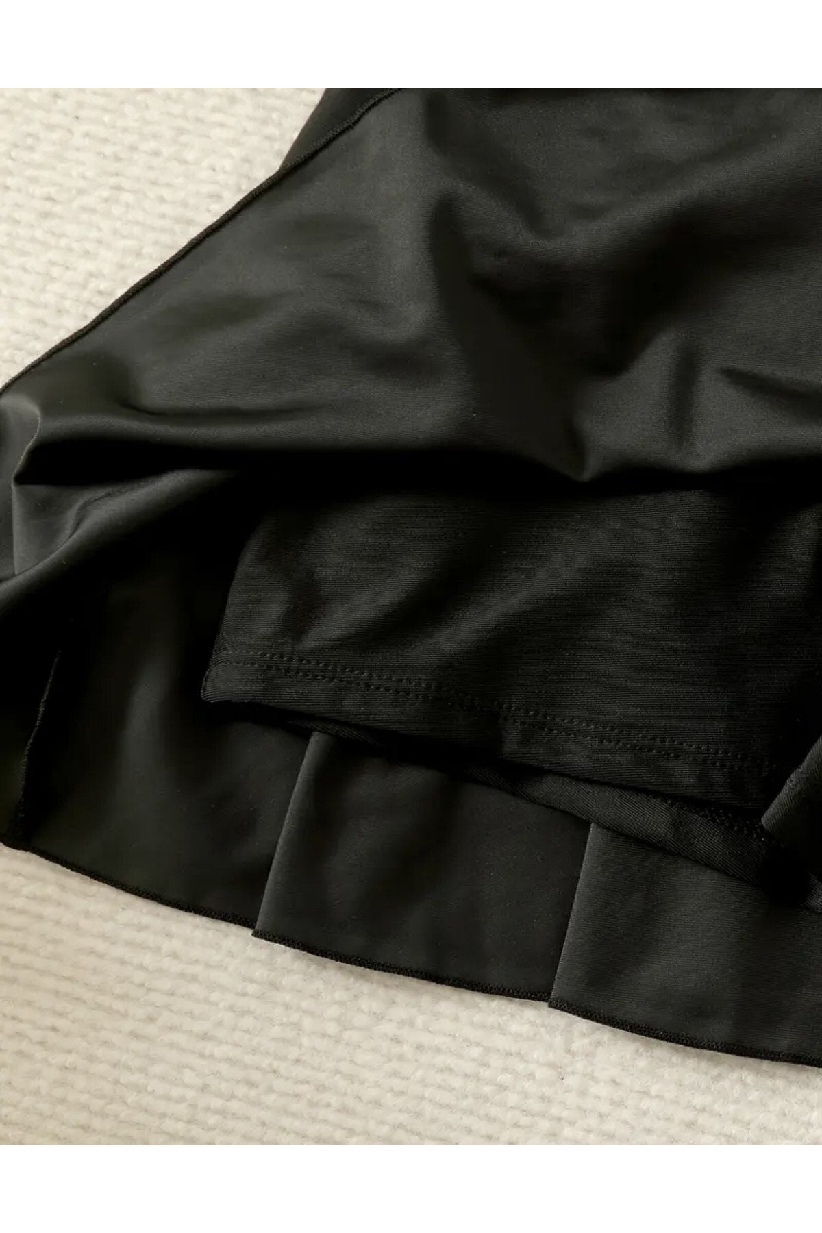 Deri etekli esnek kumaş iç şortlu alt giyim