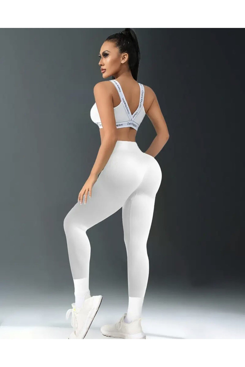 Disko Beyaz Tayt Yüksel Bel Dar Paça Orta Kalın