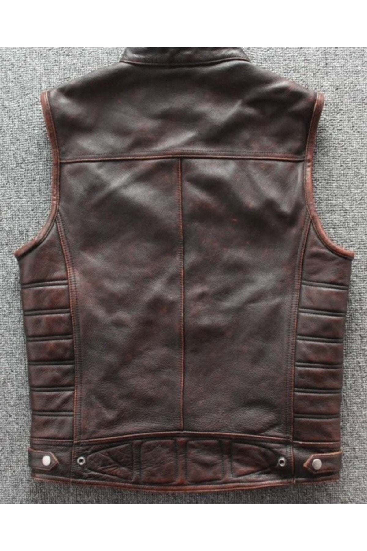 Motorcu yelek Eskitme Hakiki deri