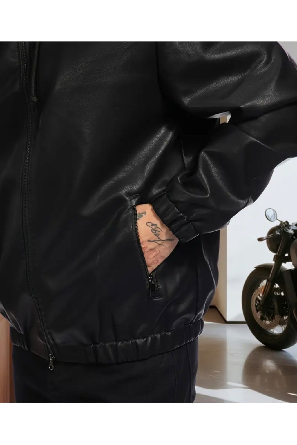 Kapüşon Yakalı Beli,bilekleri Lastikli Hakiki Kuzu Derisi Pilot mont