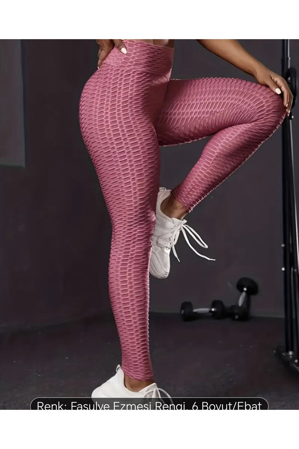 Pilates Egzersiz Fitness Spor Tayt Yüksek Bel Arkası Büzgülü