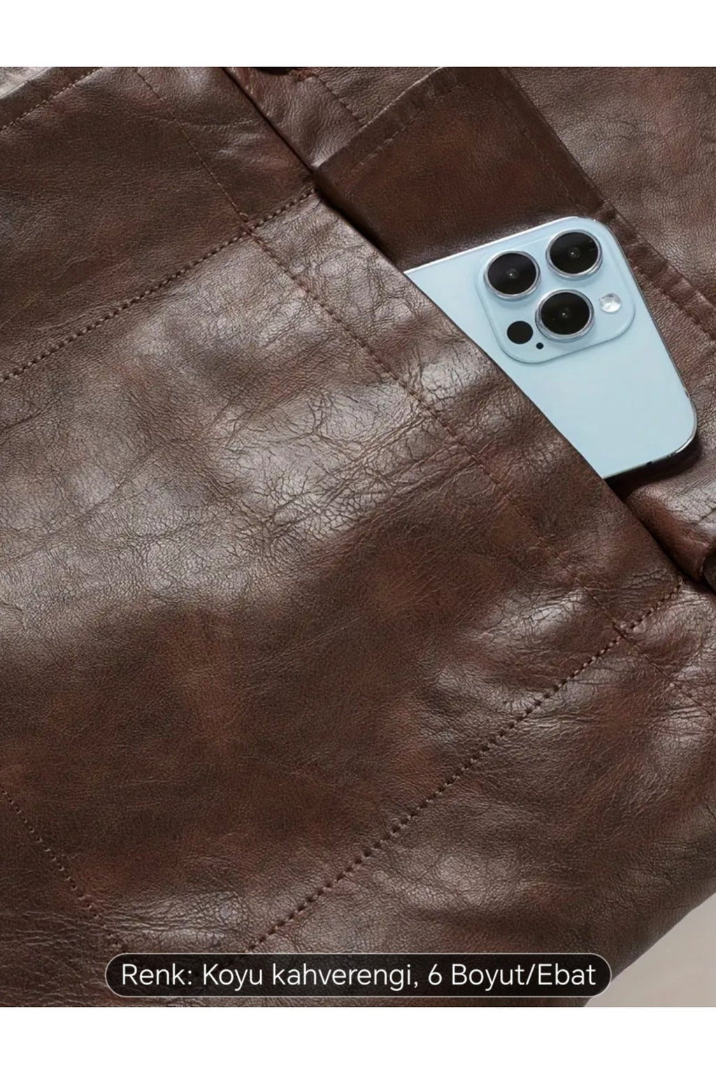 Cepleri Kapaklı Hakiki Koyun Derisi Uzun Kaban İçi ve Yakası Kürklü